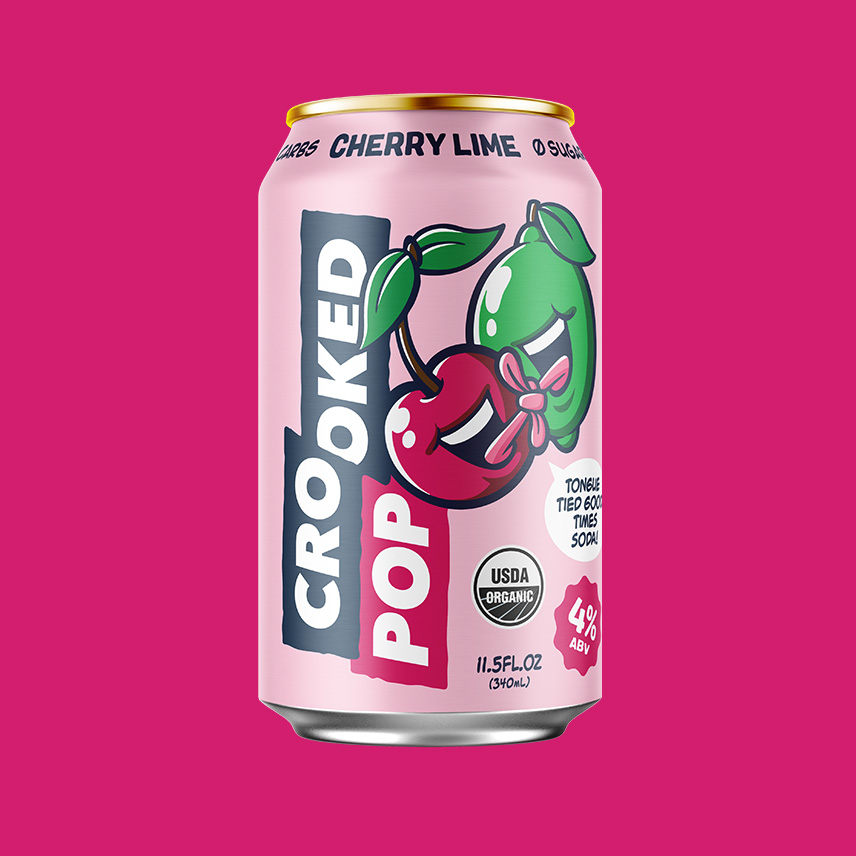 Crooked Pop Cherry Lime Can