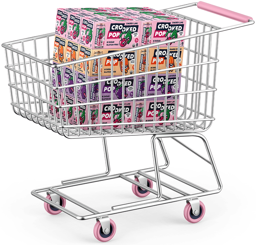 Shopping cart filled with Crooked Pop