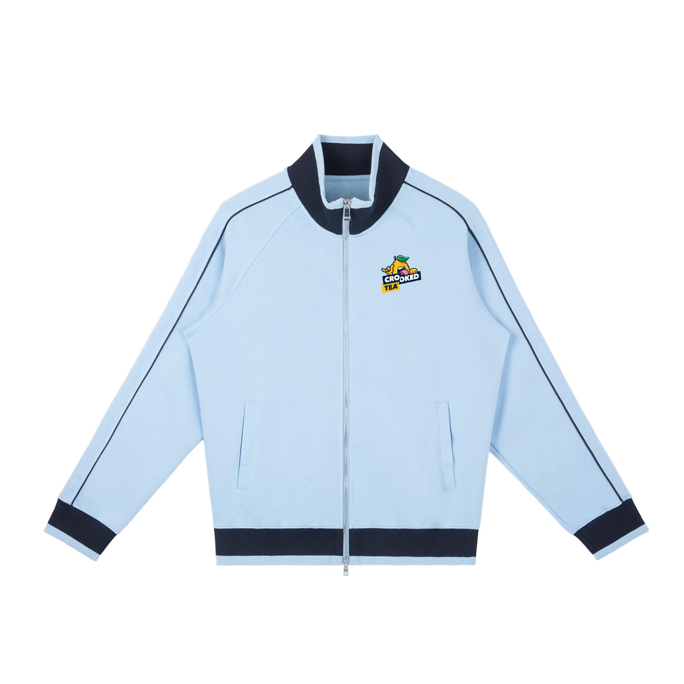Crooked Tea Zip Up Track Jacket